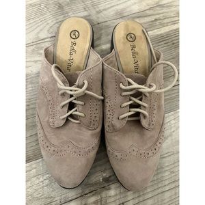 Bella-Vita Oxford Slide Suede Shoes